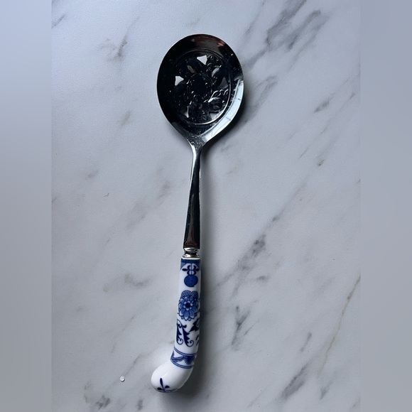 Sheffield Other - Sheffield England  Danube Porcelain Handle Slotted Onion 10” Serving Spoon